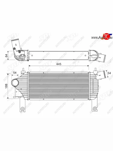 Интеркулер NISSAN NAVARA 04-PATHFINDER 05- SAT ST-14461-EB360