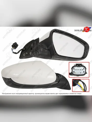 Правое зеркало (обогрев, регулировка, 5 контактов) SAT KIA Ceed 2 JD дорестайлинг универсал (2012-2016)