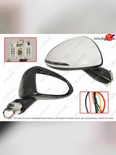 Правое зеркало (повторитель поворота, регулировка, складывание 8 контактов) SAT Hyundai Sonata DN8 (2019-2022)