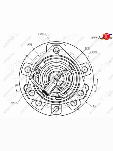 Ступичный узел перед OPEL ASTRA HZAFIRA (5 шпилек) 05- SAT ST-1603254
