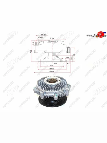 Вискомуфта TOYOTA ESTIMA EMINALUCIDA 3C-T# SAT ST-16210-64030
