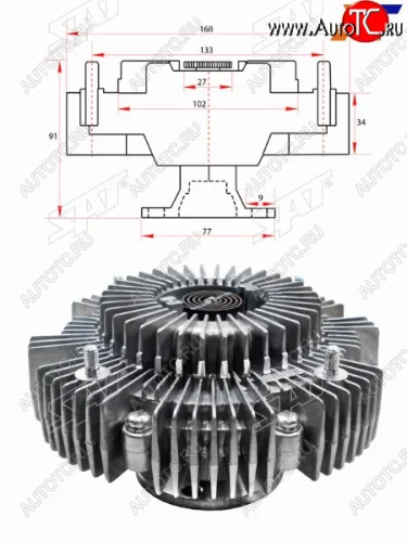 Вискомуфта TOYOTA LAND CRUISER,COASTER 1HZ2H SAT ST-16210-68030