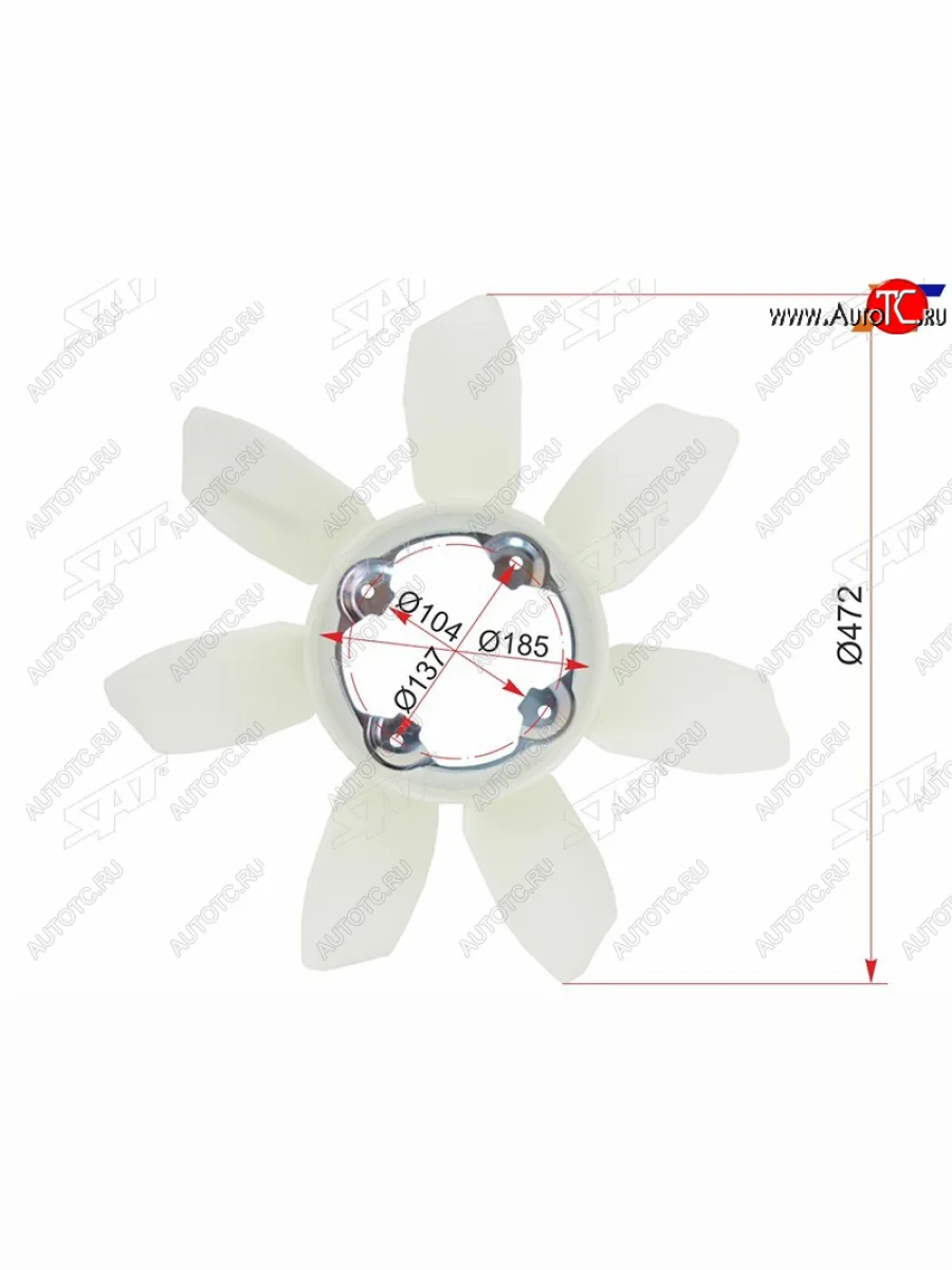 Крыльчатка вентилятора TOYOTA LAND CRUISER PRADO 120 SURFFJ CRUISER 5VZ1GR3RZ2TR 02-PRADO 150 SAT ST-16361-31060  в Самаре Самарской области