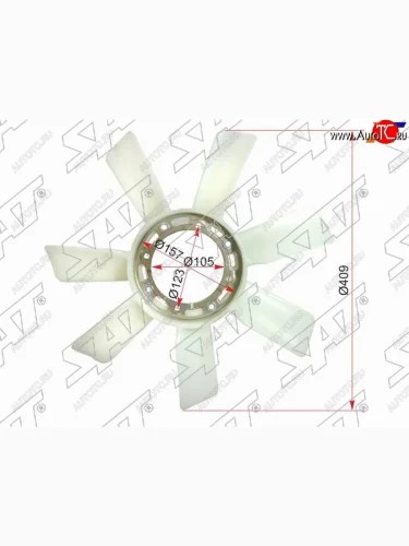 Крыльчатка вентилятора TOYOTA 2L#,3L SAT ST-16361-54020