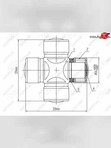 Крестовина рулевая SAT ST-1639