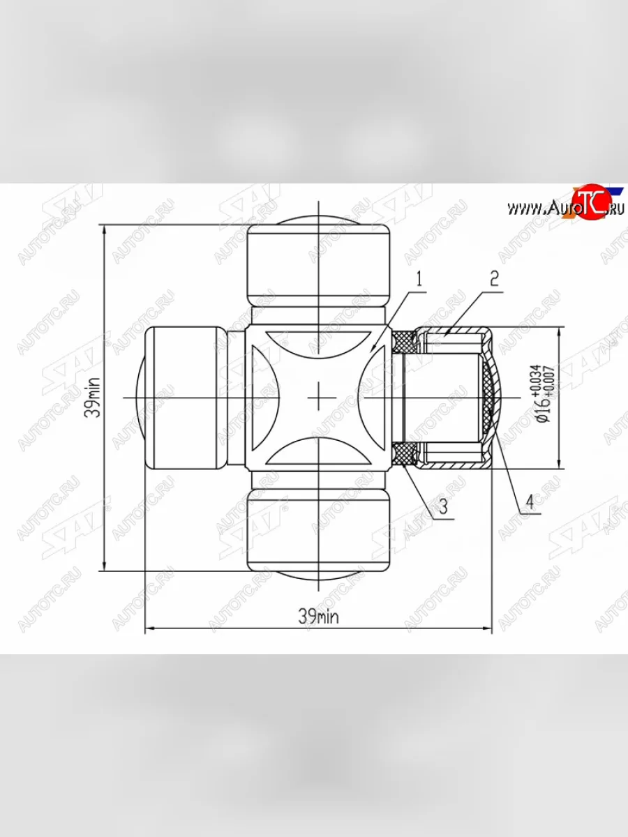 Крестовина рулевая SAT ST-1639  в Самаре Самарской области