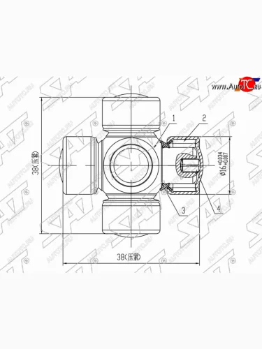 Крестовина рулевая SAT ST-1638