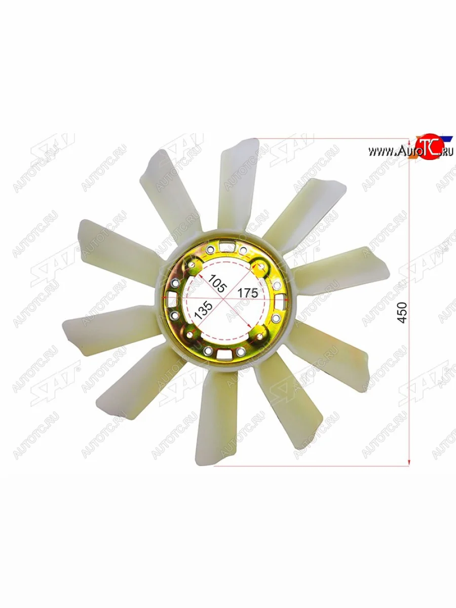 Крыльчатка вентилятора TOYOTA HILUXVIGOFORTUNER 5LE 04- лев. руль SAT ST-16361-54131  в Самаре Самарской области