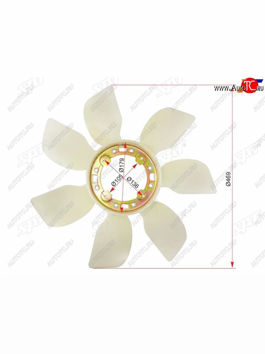 Крыльчатка вентилятора TOYOTA  5VZ-FE SAT ST-16361-62010  в Самаре Самарской области