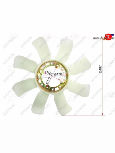 Крыльчатка вентилятора TOYOTA 1FZ-F# SAT ST-16361-66020