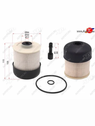 Фильтр топливный RENAULT DOKKER 1.5 K9K 12-DUSTER 1.5 K9K 10-LOGAN 1.5 K9K 12- SAT ST-164037803R