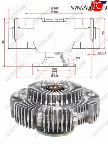 Вискомуфта TOYOTA LAND CRUISER PRADO 2TR SAT ST-170-0008
