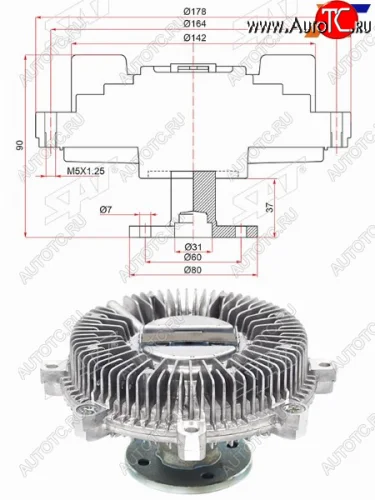 Вискомуфта NISSAN PATHFINDERFRONTIER VQ40DE 04- SAT ST-170-0003