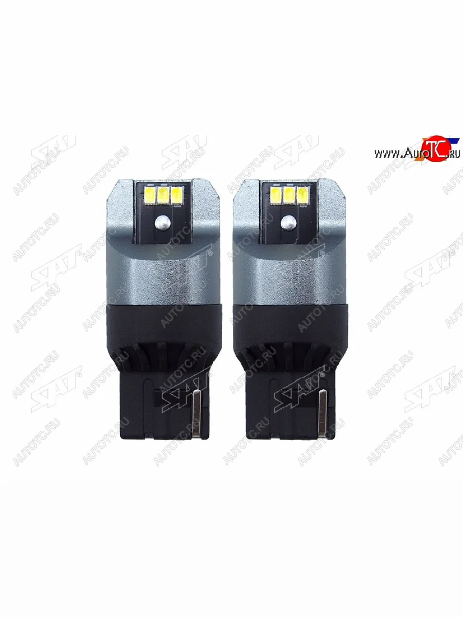 Лампа дополнительного освещения 12V W21W 3W330LM Canbus LED (Комплект 2 шт.) SAT ST-175-0062  в Самаре Самарской области