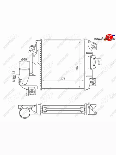 Интеркулер TOYOTA FORTUNER 10-HILUX 05- SAT ST-17940-0L060