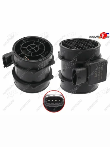 Расходомер воздуха OPEL ASTRA G 98-05 ASTRA H 04-10 CORSA C 00-06 VECTRA B 95-03 VECTRA C 02-08  SAT ST-194-0033