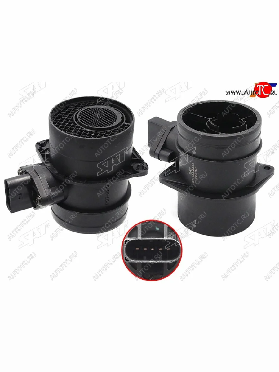 Датчик массового расхода воздуха VW GOLF 02-09 JETTA 05-01 PASSAT 01-11 POLO 02-10 TOUAREG 03-10 SAT ST-194-0054  в Самаре Самарской области