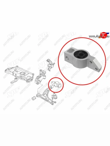 Сайлентблок Audi A3 03-13  Skoda Octavia 04-13  Volkswagen Golf 03-19  Jetta 05-10  Audi S3 08-1 SAT ST-1K0199232J