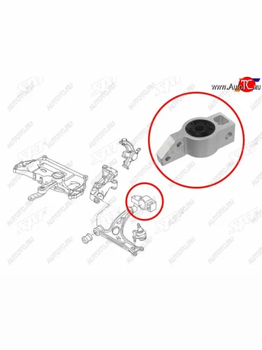 Сайлентблок Audi A3 03-13  Q3 11-19  Q5 12-17  Skoda Octavia 04-13  Volkswagen Golf 03-19  Jett SAT ST-1K0199231J