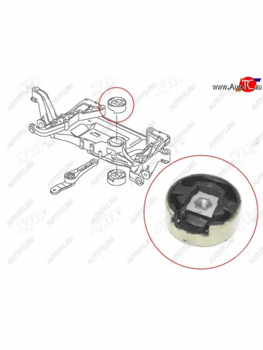 Сайлентблок Audi A3 03-13  Q3 11-19  Skoda Octavia 04-13  Volkswagen Golf 03-19  Jetta 05-19  P SAT ST-1K0199868Q