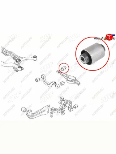 Сайлентблок Audi A3 03-13  Q3 11-19  Chery Tiggo 4 17-19  Skoda Octavia 04-13  Volkswagen Golf 0 SAT ST-1K0505311AB-B