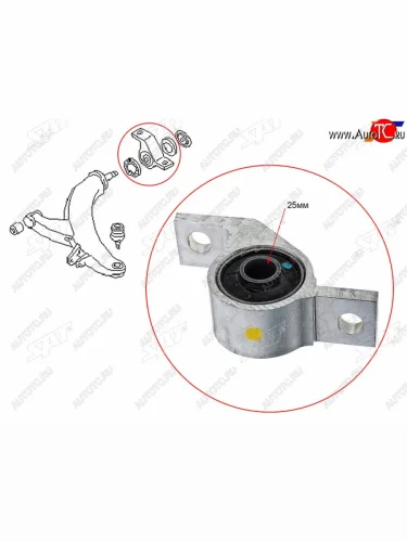 Сайлентблок Subaru Forester 97-08  Impreza 92-07  Legacy 93-98  Outback 94-03 (Справа) SAT ST-20201-AC100