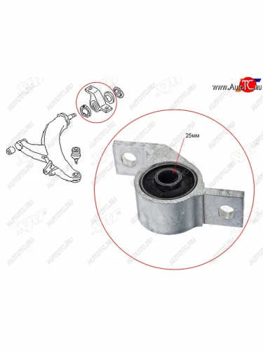 Сайлентблок Subaru Forester 97-08  Impreza 92-07  Legacy 93-98  Outback 94-03 (Перед Слева) SAT ST-20201-AC110