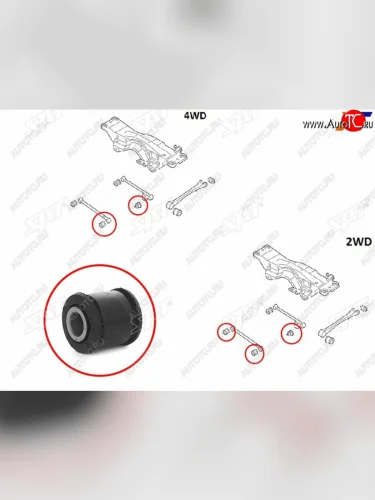 Сайлентблок Subaru Forester 97-08  Impreza 92-07  Legacy 89-98  Outback 94-99 SAT ST-20251-AA000