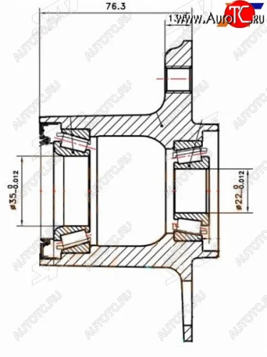 Ступичный узел перед MERCEDES BENZ C-CLASSE 204 2006- SAT ST-2043300625