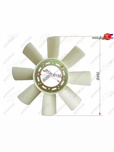 Крыльчатка вентилятора   NISSAN DIESELCONDOR 88-04 FE6 SAT ST-21060-Z5505