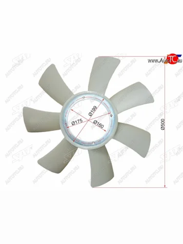 Крыльчатка вентилятора   NISSAN DIESELCONDOR 05- FE6 MD92FU6 SAT ST-21060-Z5568