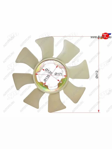 Крыльчатка вентилятора  NISSAN ATLAS F22H41 TD27 89-95 SAT ST-21060-43G00