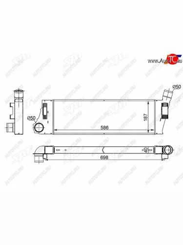 Интеркулер RENAULT MEGANSCENIC 03-09 1,5D1,9D SAT ST-211-0008