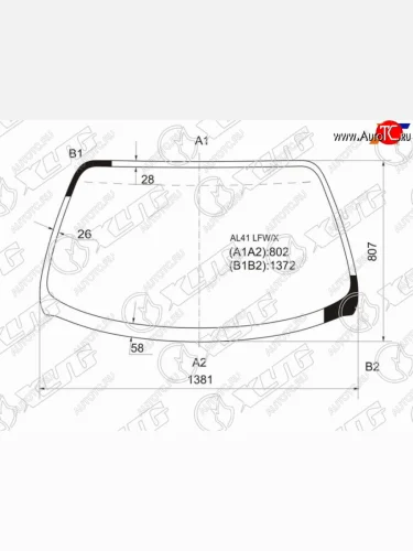 Стекло лобовое Toyota Corolla II 90-94  Corsa 90-94  Tercel 90-94 XYG AL41 LFW/X