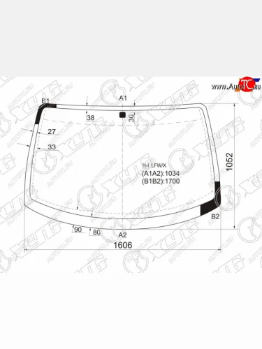 Стекло лобовое Hyundai H1 97-07  Starex 97-07  JAC Refine 06-11 XYG H-I LFW/X