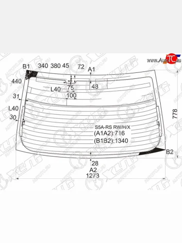 Стекло заднее (Цвет зеленый Обогрев Антенна) Honda Civic 00-06  Civic Ferio 00-05 XYG S5A-RS RW/H/X