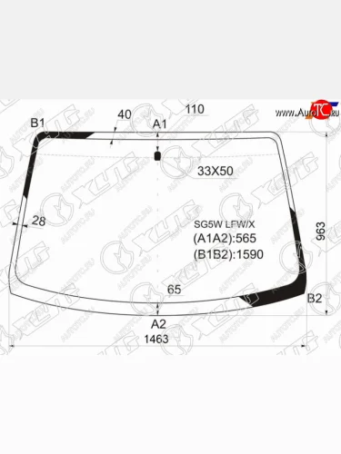 Стекло лобовое Ford Freda 95-99  Mazda Bongo Friendee 95-05 XYG SG5W LFW/X