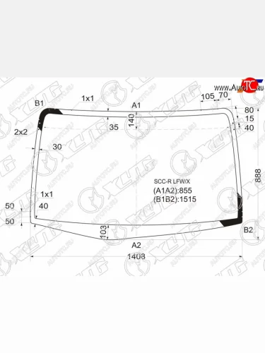 Стекло лобовое Honda Mobilio 01-08  Mobilio Spike 02-08 XYG SCC-R LFW/X