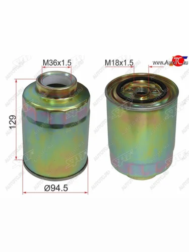 Фильтр топливный TOYOTA COROLLAVERSO CDE120 1CDFTV 03-06 LAND CRUISER 100 1HD 98-07(две прокладки) SAT ST-23390-64480