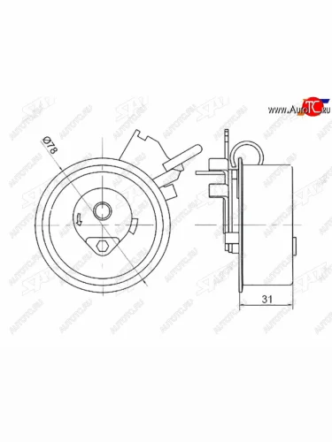 Ролик ремня ГРМ натяжной HYUNDAI ELANTRAI30KIA CEEDCERATOSOUL 1,82,0 SAT ST-24410-23050