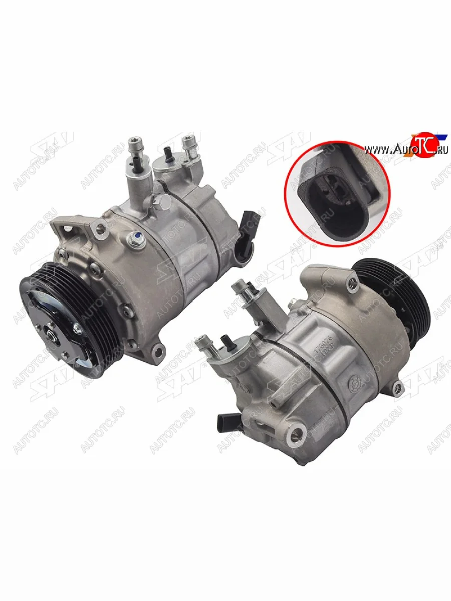 Компрессор кондиционера Skoda Octavia 12-20  Rapid 12-  Volkswagen Golf 12-19  Polo 20-22 SAT ST-245-0001  в Самаре Самарской области