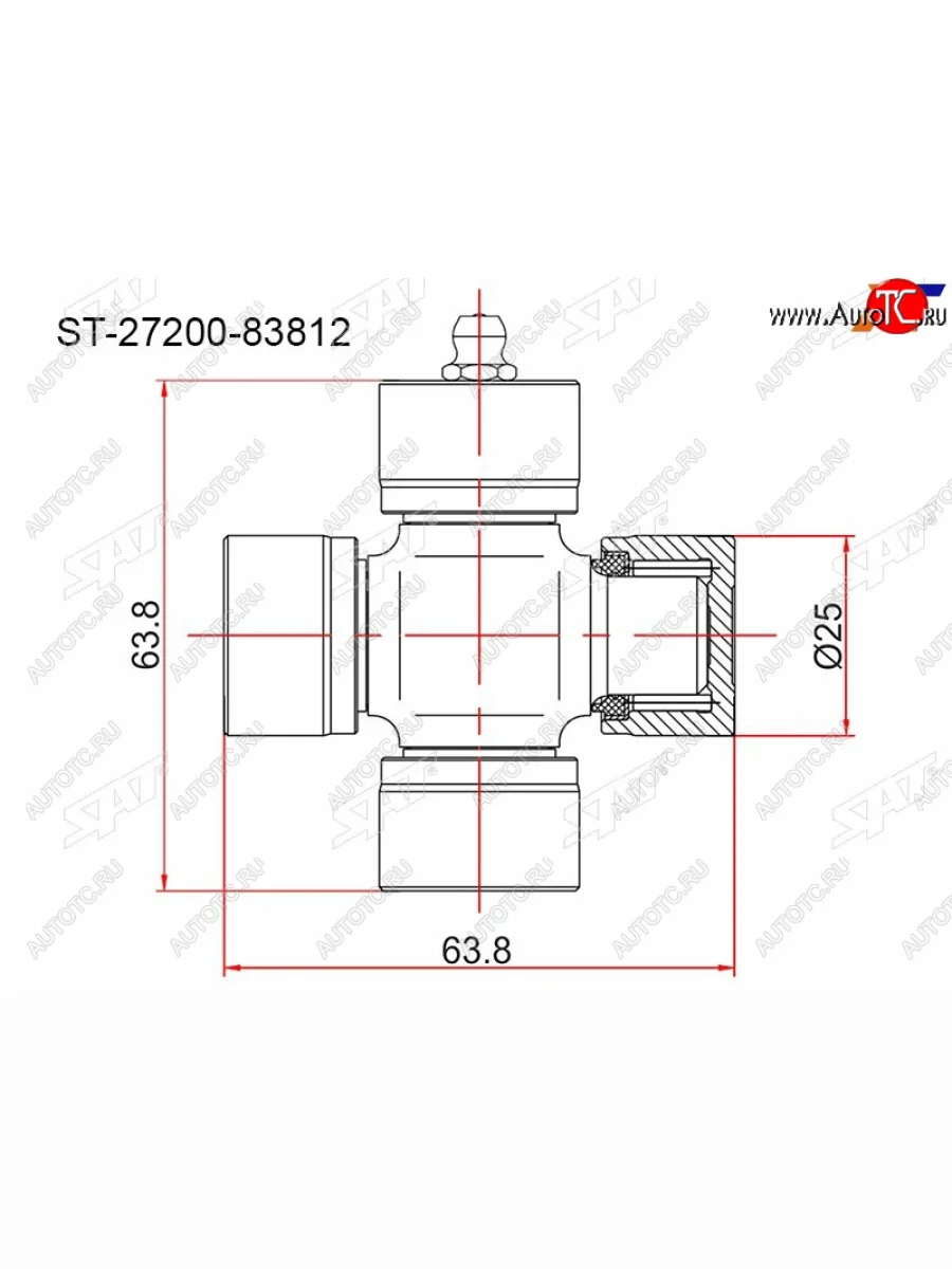 Крестовина SUZUKI GRAND VITARA 98-06VITARA 89-98 SAT ST-27200-83812  в Самаре Самарской области