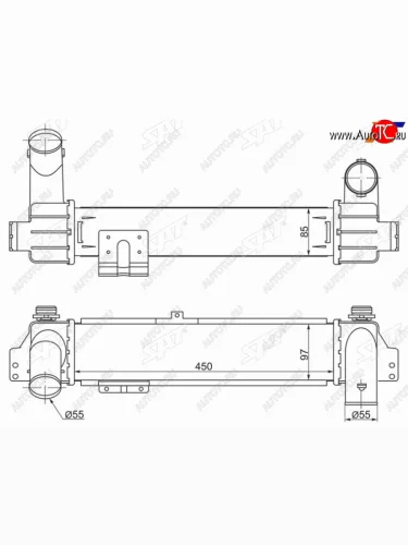 Интеркулер KIA SORENTO 03-06 (140л.с.) SAT ST-28190-4A160
