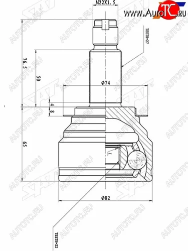 Шрус наружный SUBARU IMPREZA GEGH SAT ST-28391-FG000