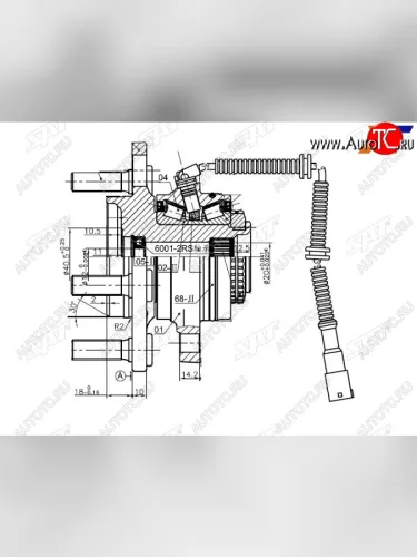 Ступичный узел перед SSANG YONG ACTIONSPORTSKYRONREXTON 01- (PT) SAT ST-41420-09401
