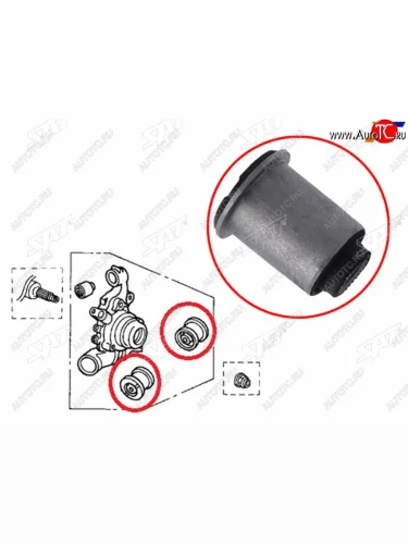 Сайлентблок Toyota Allion (T240,T260) 01-21  Corolla (E120) 00-07  Corolla Fielder (E120,E140) 00- SAT ST-42304-63010