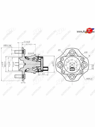 Ступичный узел задн. TOYOTA VITZPLATZFUN CARGOIST 99-05 (c ABS) SAT ST-42450-0D030