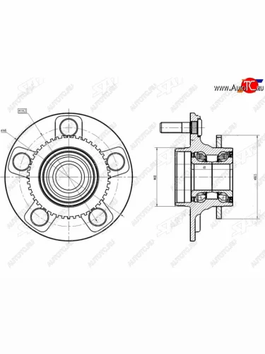 Ступичный узел задн. NISSAN CEFIRO A33 98- (ABS-44 зубьев) SAT ST-43200-2Y000