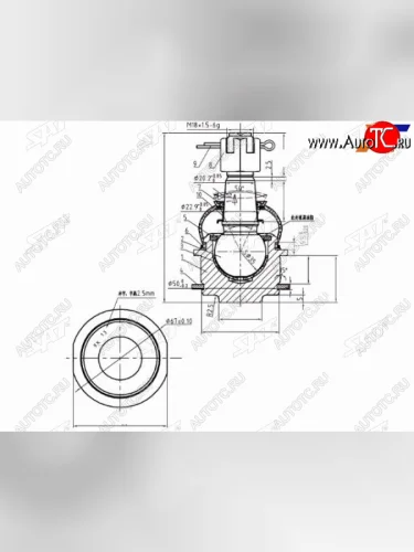 Шаровая опора нижняя TOYOTA LAND CRUISER 200SEQUOIATUNDRALEXUS LX570 07- SAT ST-43330-60060