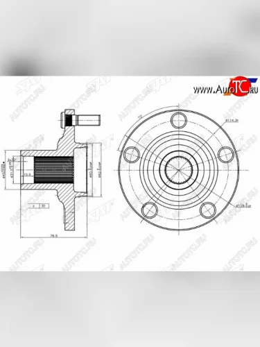 Ступица перед TOYOTA ALPHARDCAMRYHARRIER SAT ST-43502-28100